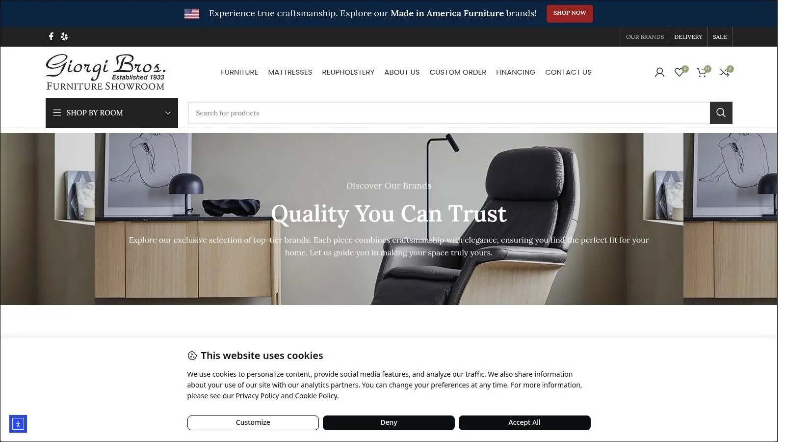 Screenshot from https://www.giorgibros.com/brands/