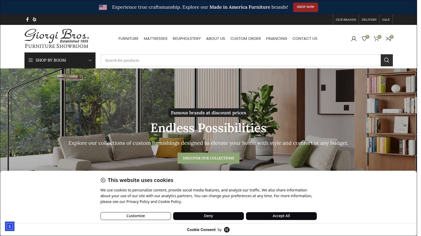 Screenshot from https://www.giorgibros.com