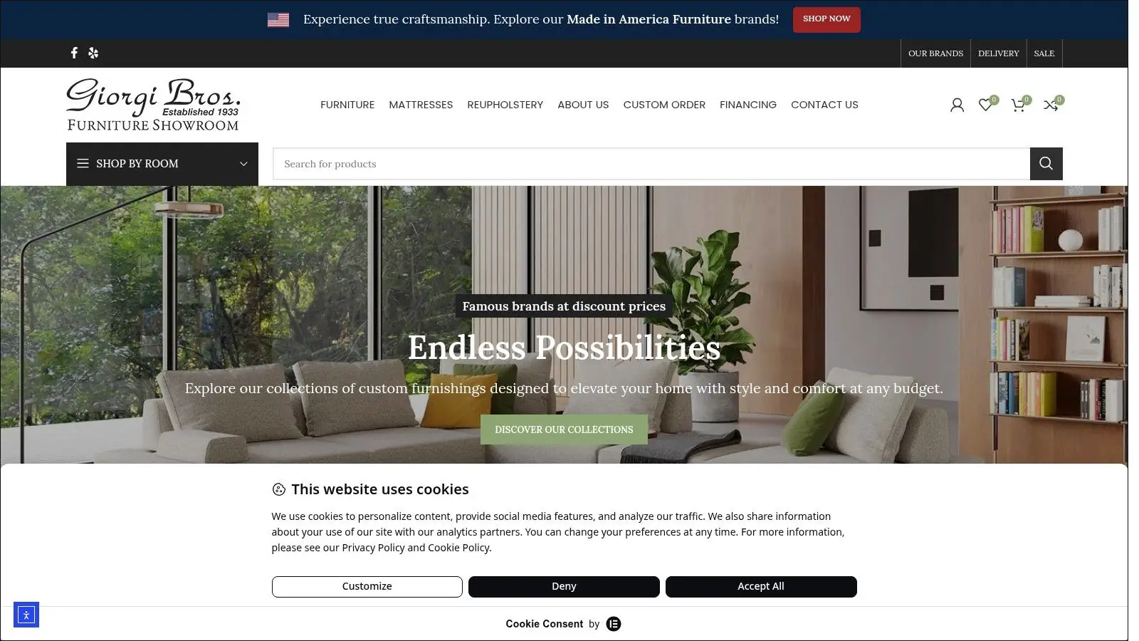 Screenshot from https://www.giorgibros.com