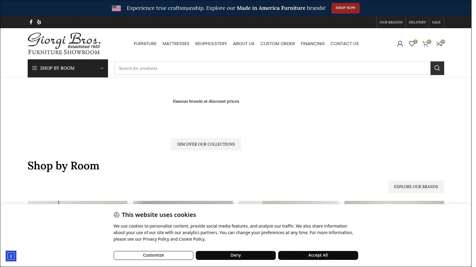 Screenshot from https://www.giorgibros.com/