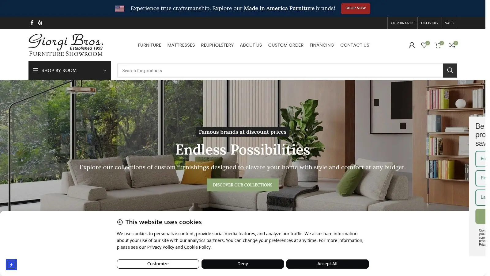 Screenshot from https://www.giorgibros.com
