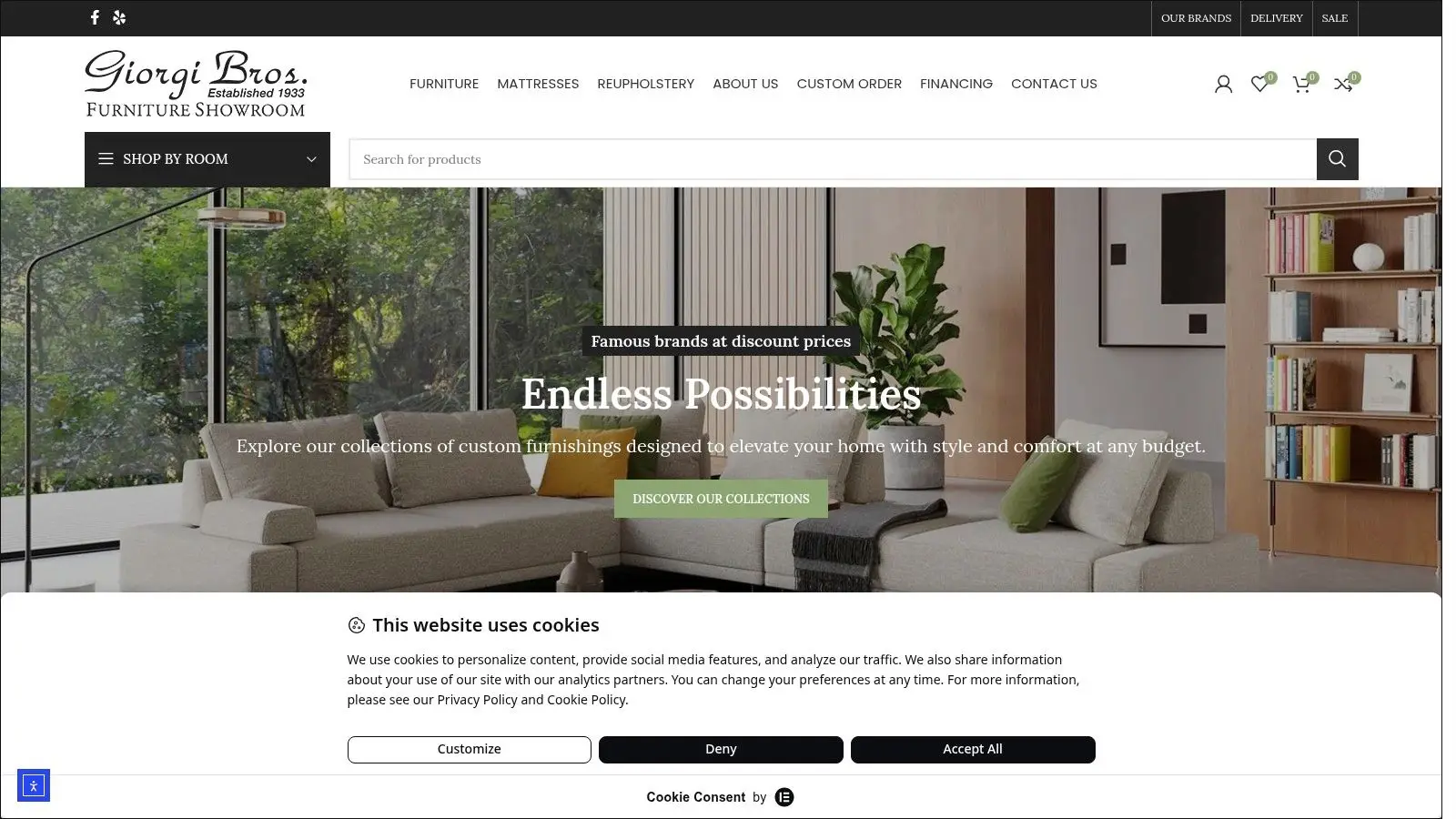 Screenshot from https://www.giorgibros.com