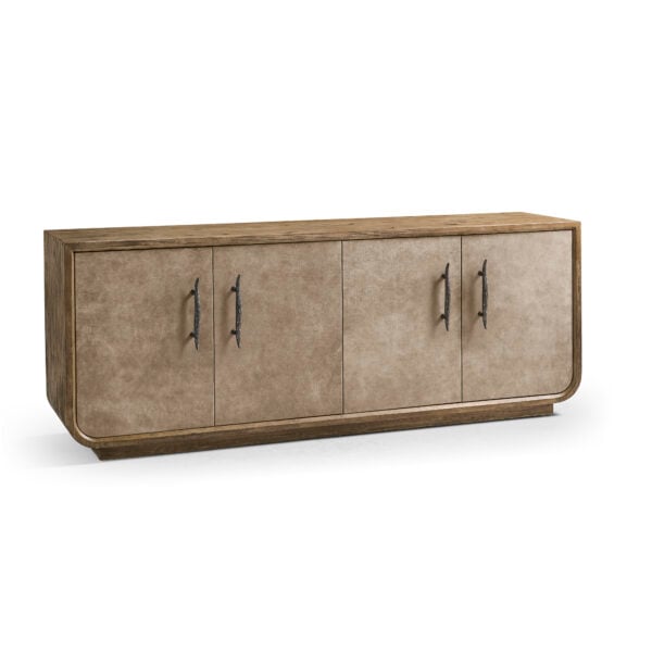 stone ridge leather credenza light
