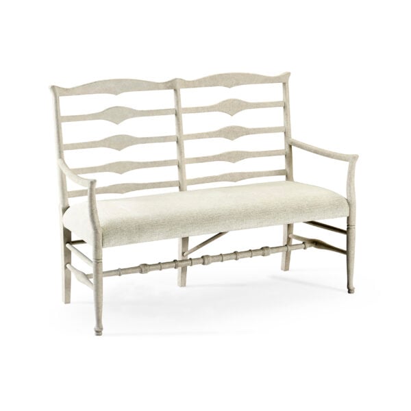 casual ladderback bench