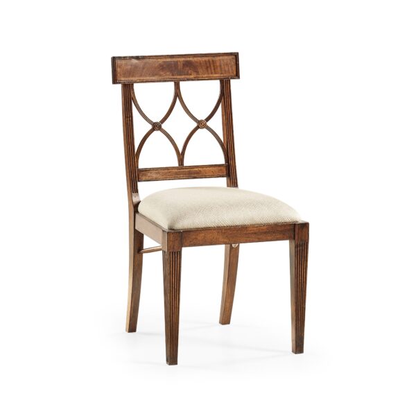 regency curved back side chair
