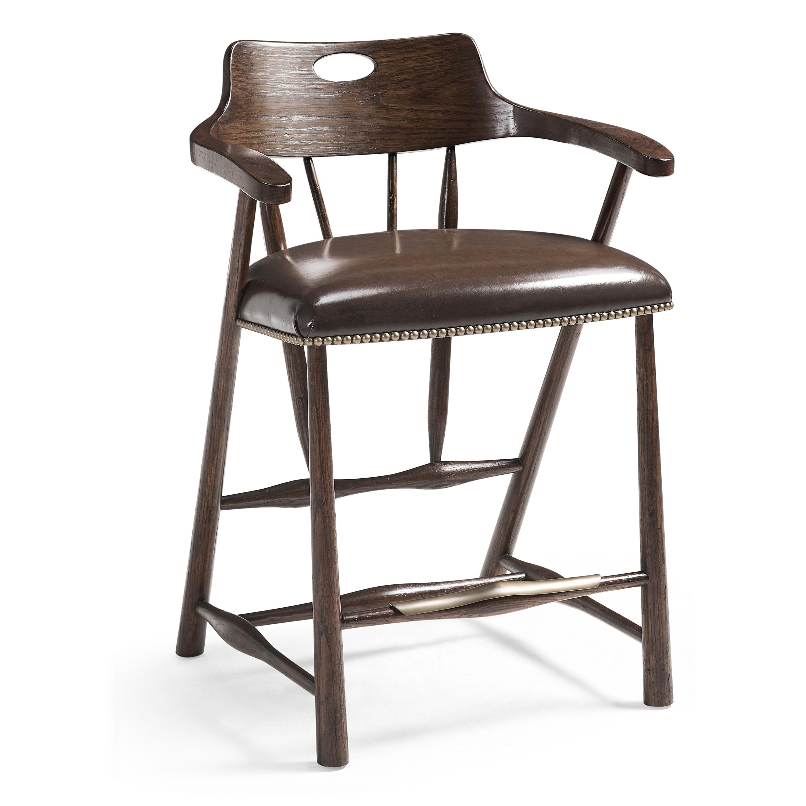 smokers style dark oak stool smokers style dark oak stool