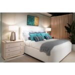 keel upholstered bed