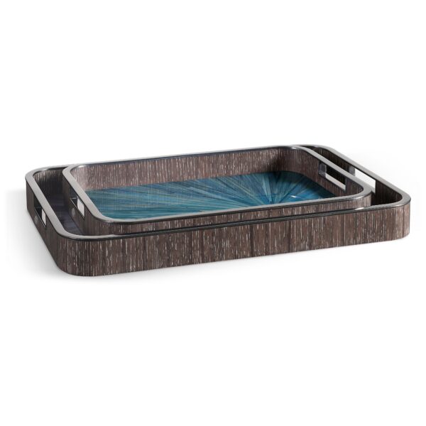 sapphire rectangular tray set of 2