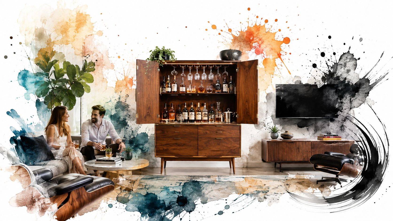 Bar Cabinet In Living Room Modern Furniture