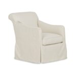 calhoun slipcovered swivel chair