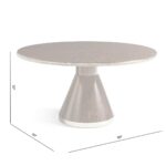 terra ziricote round dining table