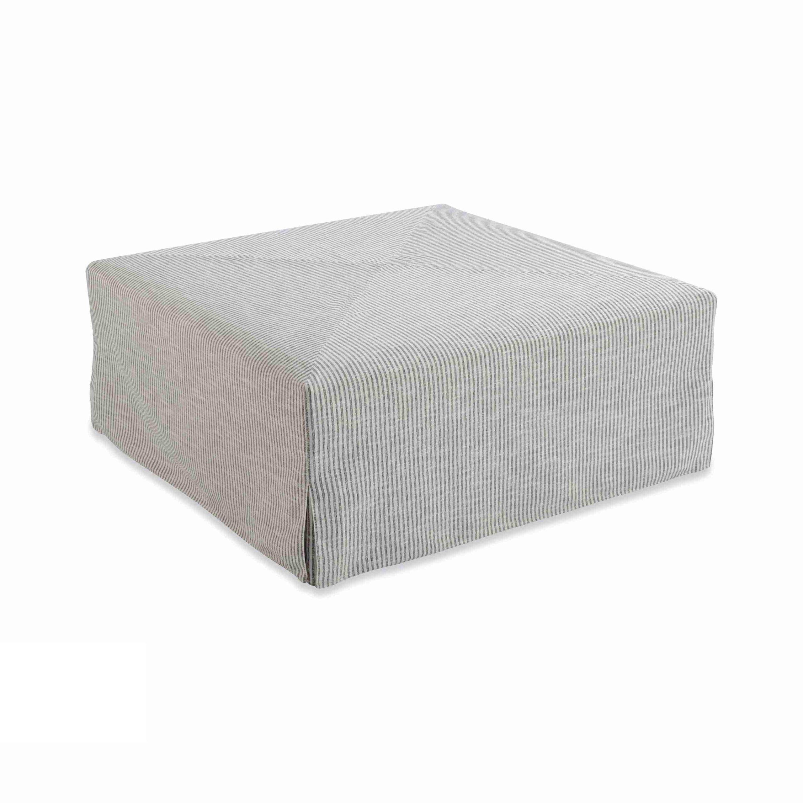 town slipcovered ottoman town slipcovered ottoman