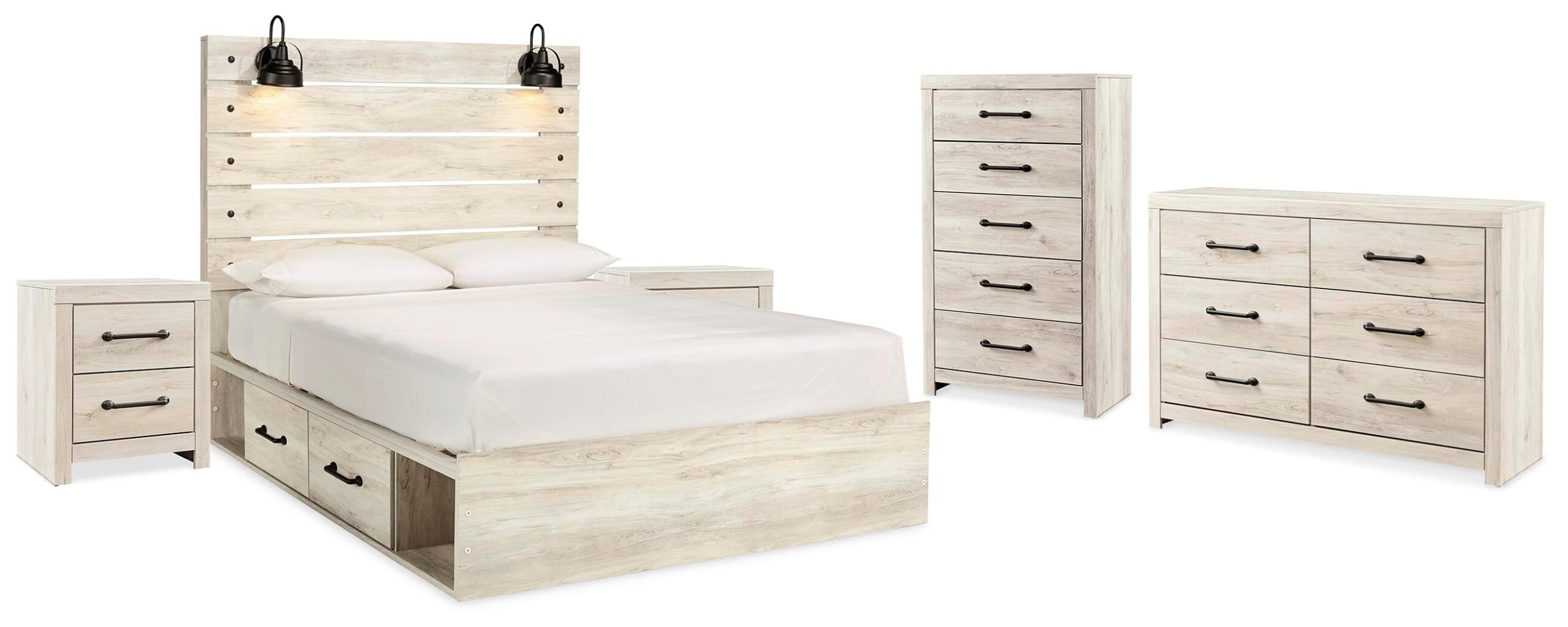 05be39145fd54119a430fb9d136f82d6 Cambeck King Storage Bed, Dresser, Chest and 2 Nightstands - Image 1