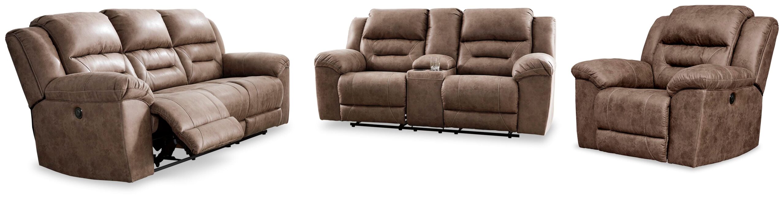 06bbc493e3a173434c1331050665427b Stoneland Power Reclining Sofa, Loveseat and Recliner - Image 1