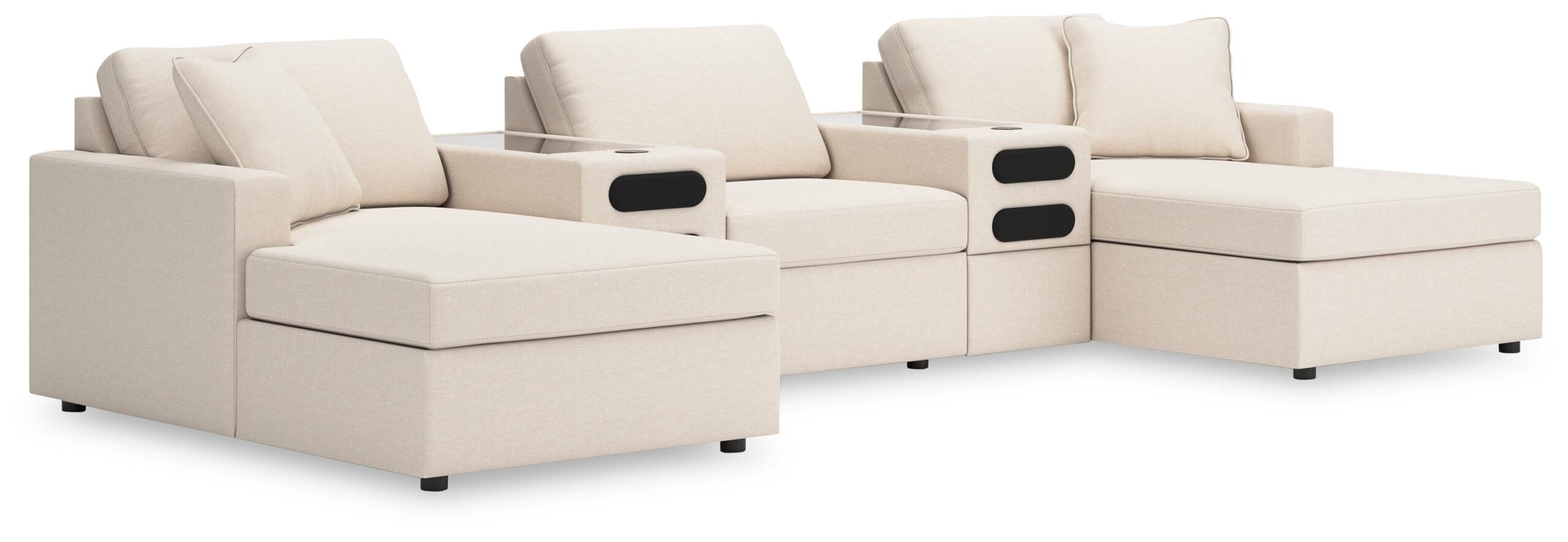 1b885074b3d8bb10557ef97a330d8a0c Modmax 5-Piece Double Storage Chaise Sectional with Audio Consoles - Image 1