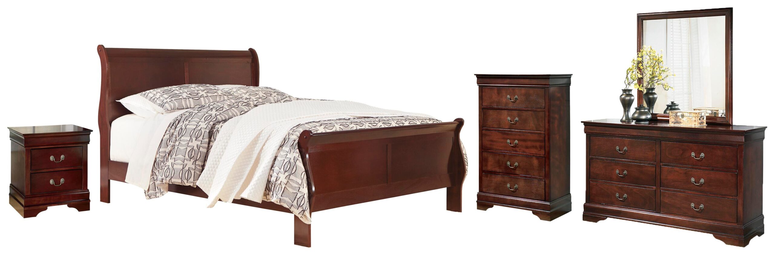 1d5bbc4af82d74b4ba640d33f753f9cb Alisdair King Sleigh Bed, Dresser, Mirror and Nightstand - Image 1
