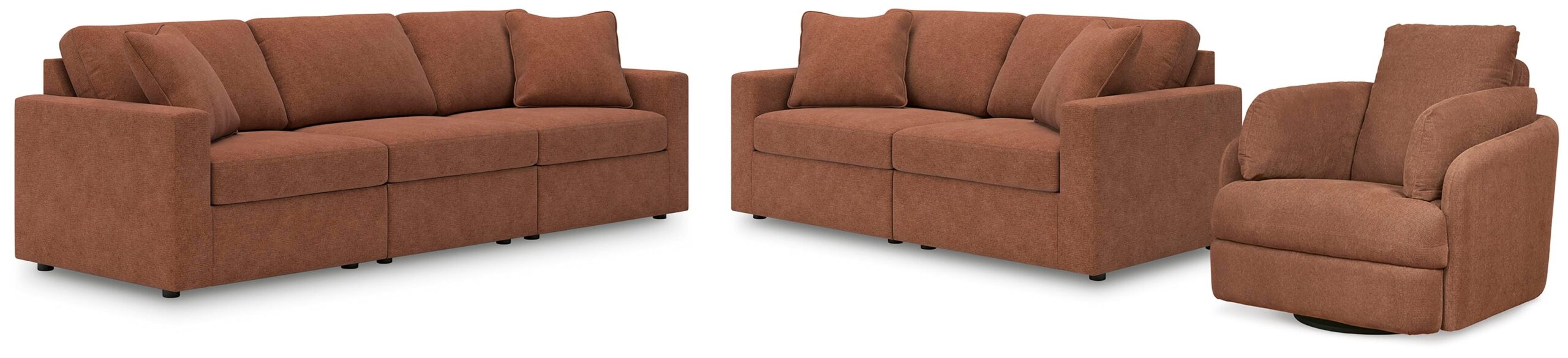 1f0b85066eab0ccbede03ae94eaf37d8 Modmax 3-Piece Sectional Sofa, 2-Piece Sectional Loveseat and Swivel Glider Recliner - Image 1