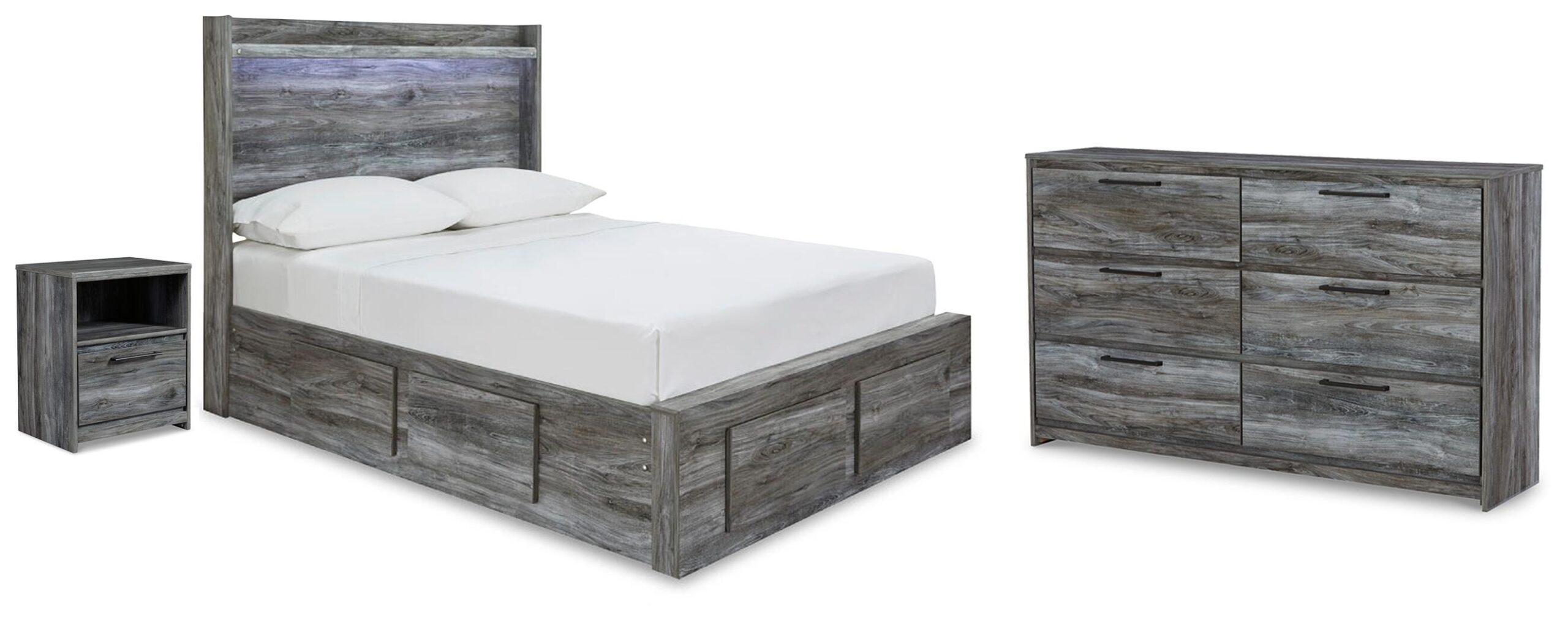 1f21081ad39da11b2b3ae41fdacd156d Baystorm Full Panel Storage Bed, Dresser and Nightstand - Image 1