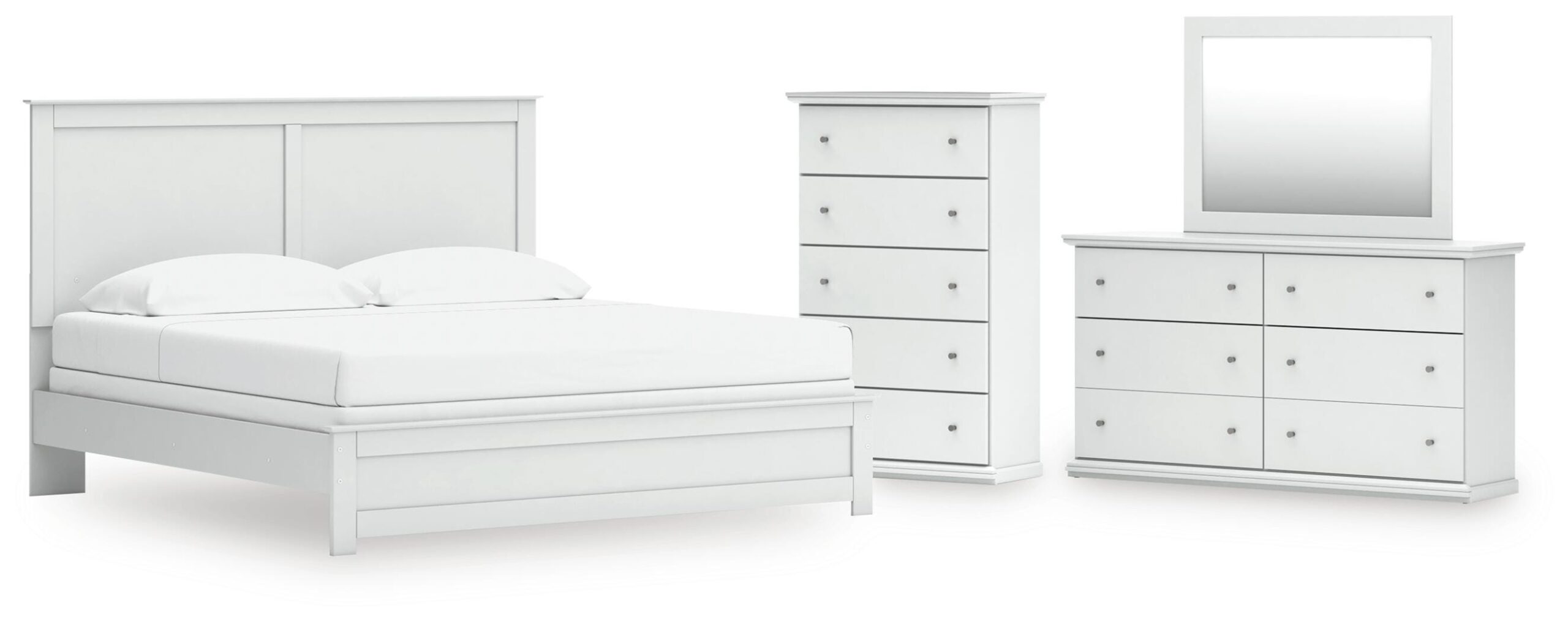 2df6ccdc04629d355a5d35def551f96c Bostwick Shoals King Panel Bed, Dresser, Mirror and Chest - Image 1