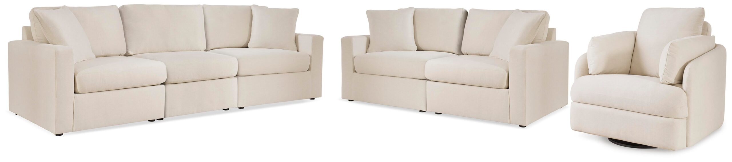 2e363f11331dbb6f14eb40de0ef1534d Modmax 3-Piece Sectional Sofa, 2-Piece Sectional Loveseat and Swivel Glider Recliner - Image 1