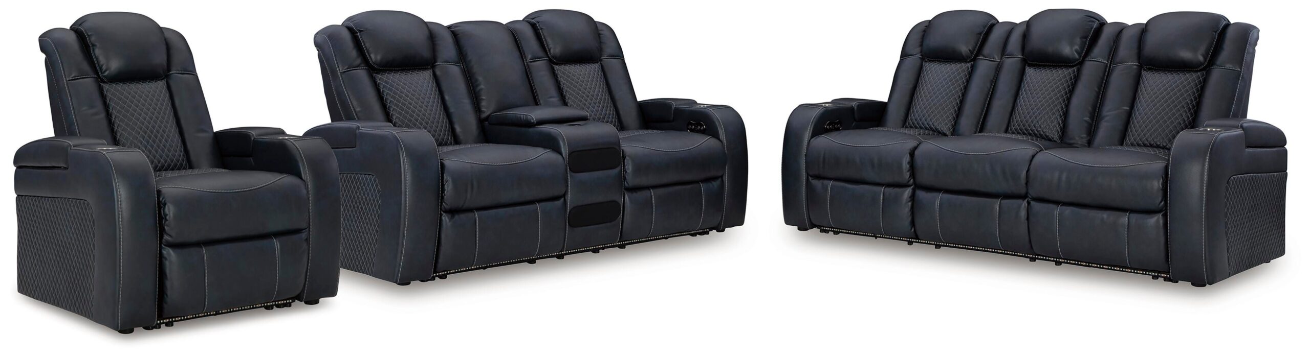 3346f295540904df433311d85436502c Fyne-Dyme Power Reclining Sofa, Loveseat and Recliner - Image 1