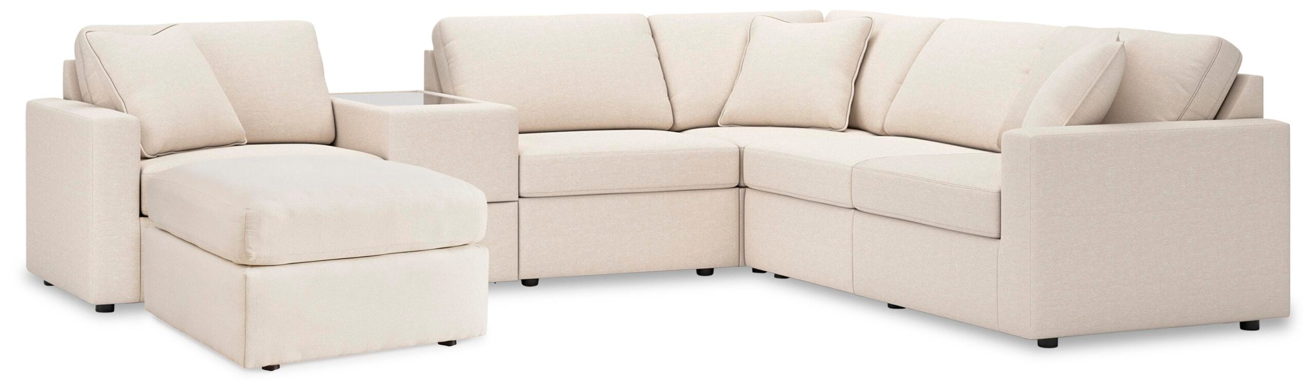 3446807243ae64ef528138d44862bc75 Modmax 6-Piece Sectional and Ottoman - Image 1