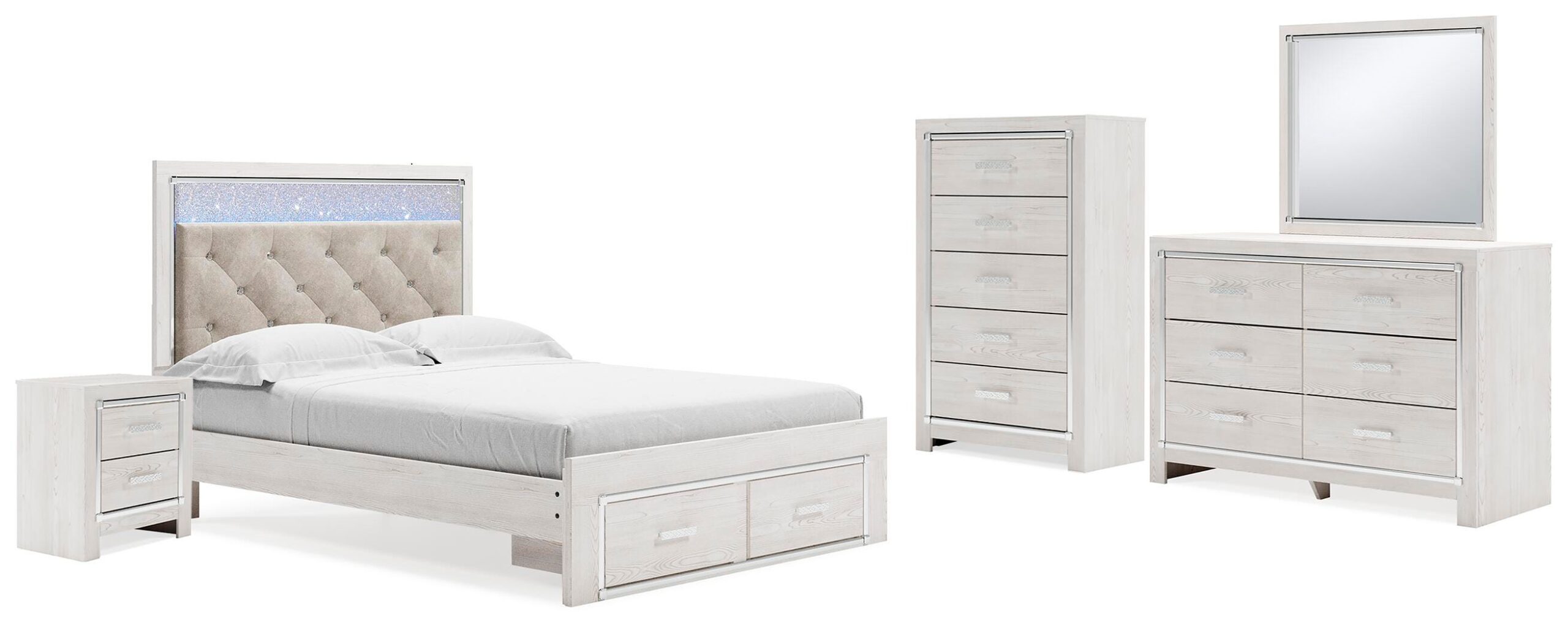 3552695f285eabbd0bb748a15d8a64d3 Altyra Queen Storage Bed, Dresser, Mirror, Chest and Nightstand - Image 1