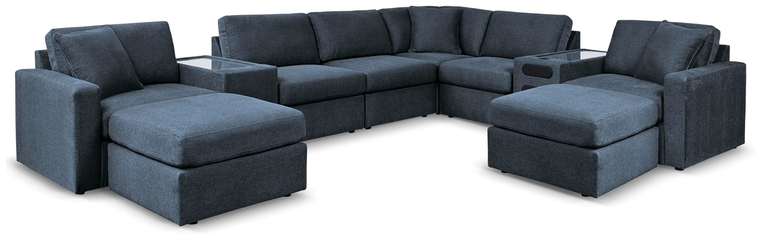 39775002aefe650f83b23e88ccba3dc9 Modmax 8-Piece Sectional and 2 Ottomans - Image 1