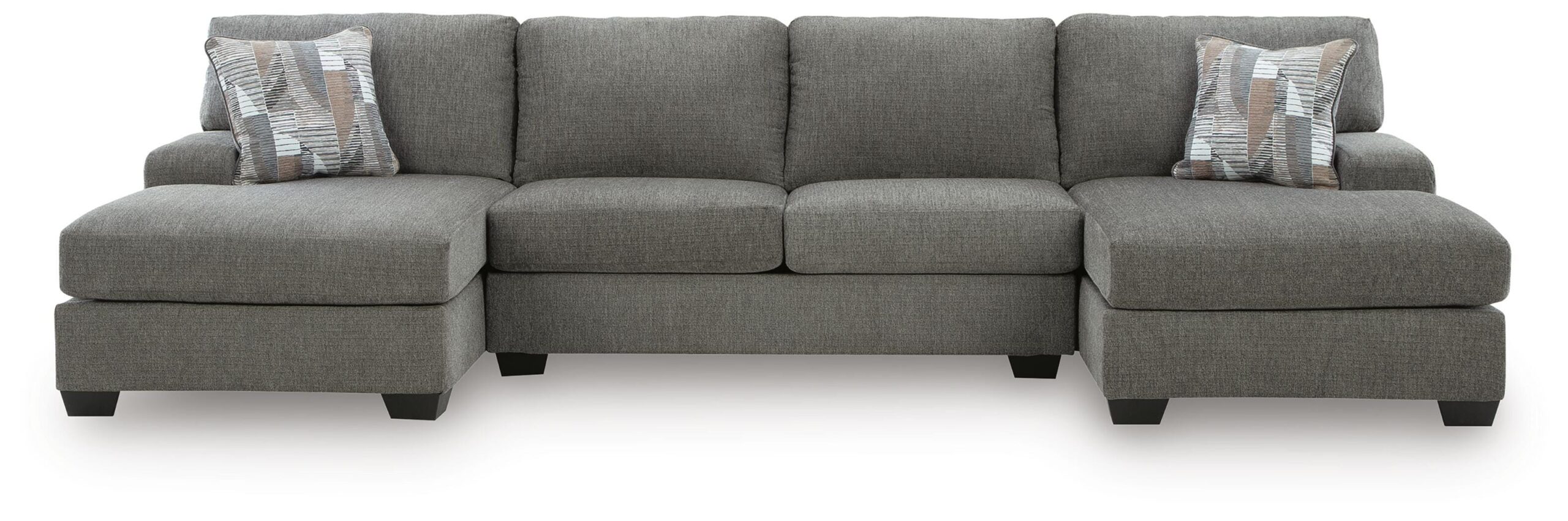 40003f61468a9f43598b2671887b1391 Clarington 3-Piece Sectional with Double Chaise - Image 1