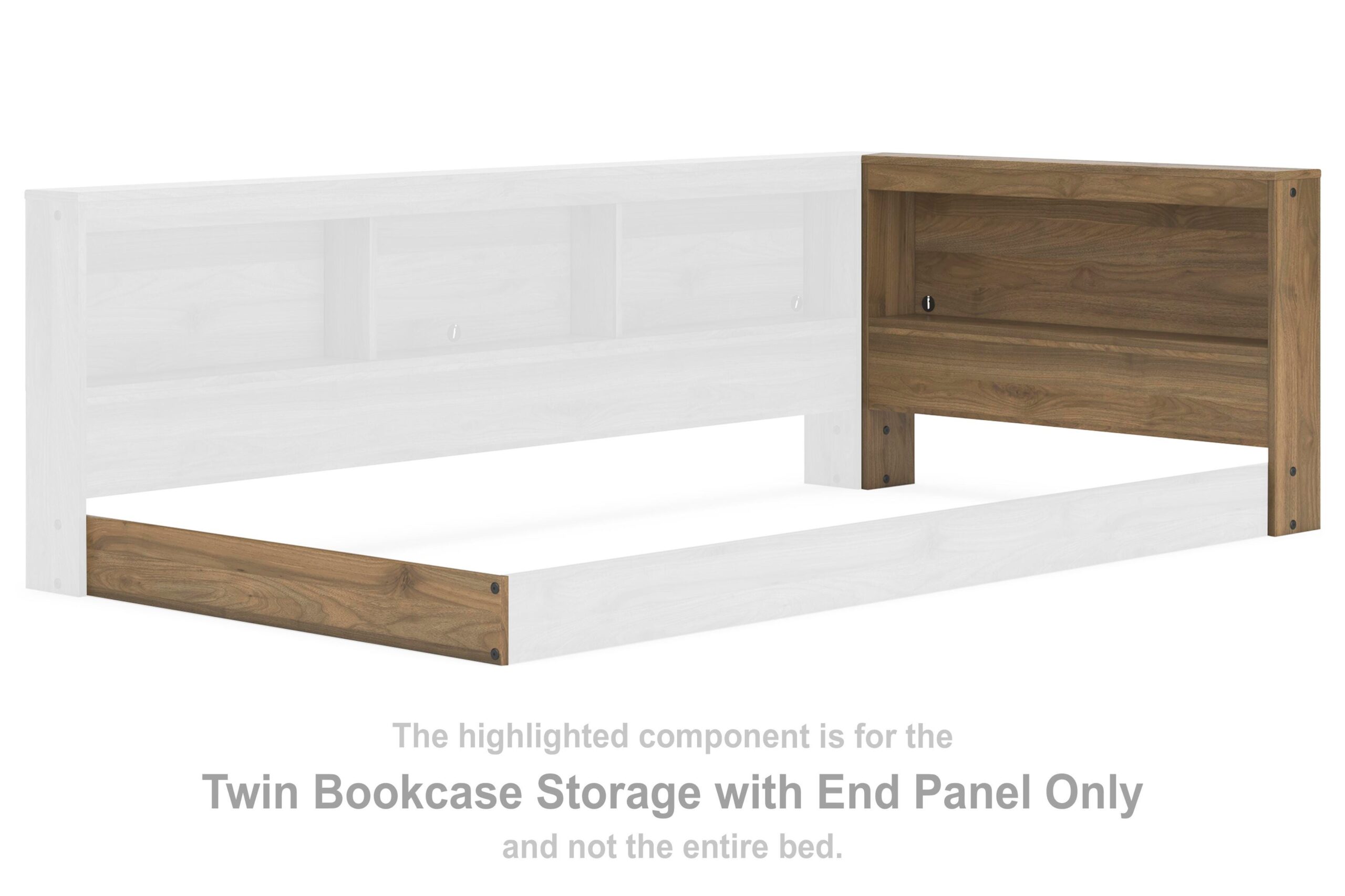 416ce5cd75f425a5397e15864b21d562 Deanlow Twin Bookcase Storage with End Panel - Image 1