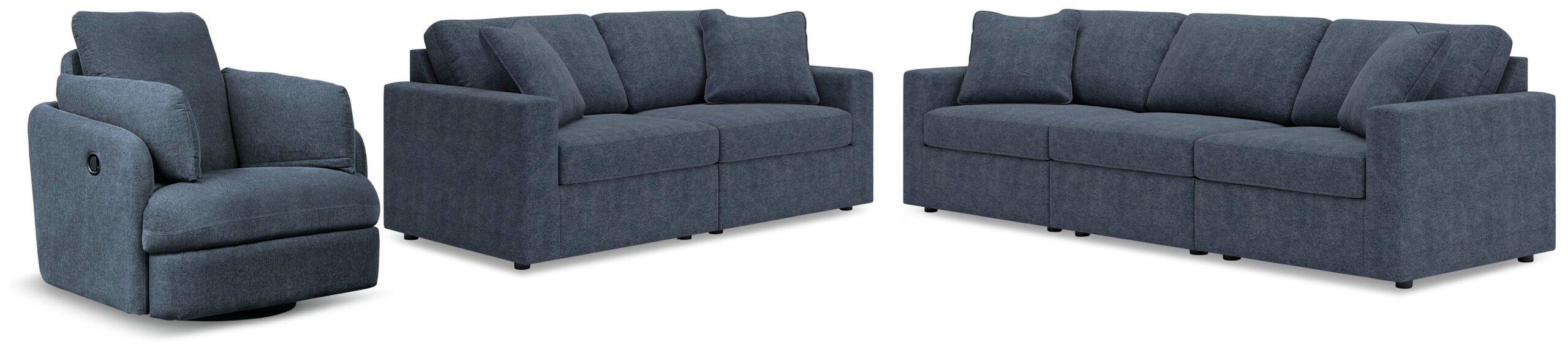 4651f536951e1b379dc07cf64e3d2294 Modmax 3-Piece Sectional Sofa, 2-Piece Sectional Loveseat and Swivel Glider Recliner - Image 1