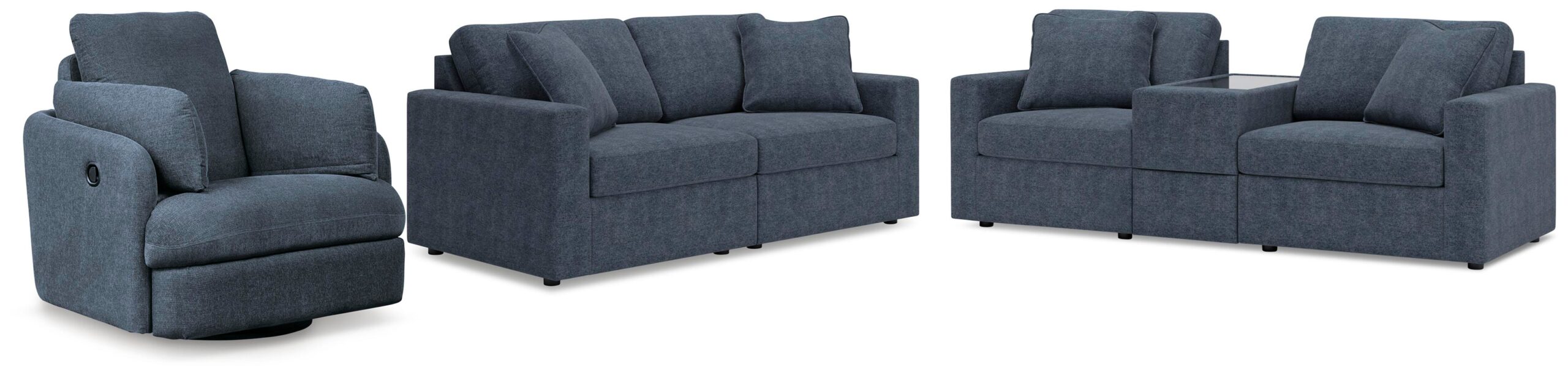 4b1795aa8c5356c75042691ed791c42c Modmax 3-Piece Sectional Sofa, 2-Piece Sectional Loveseat and Swivel Glider Recliner - Image 1