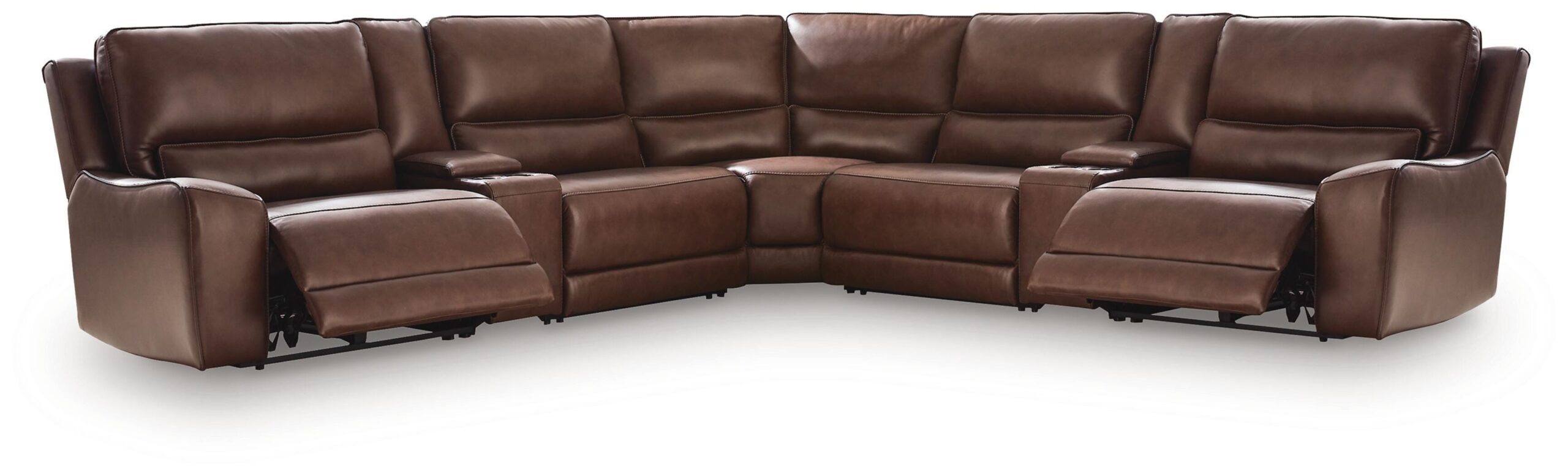 557a77b60aba49c6350be8740b7e2489 DeepWakes 7-Piece Reclining Sectional with Storage Consoles - Image 1