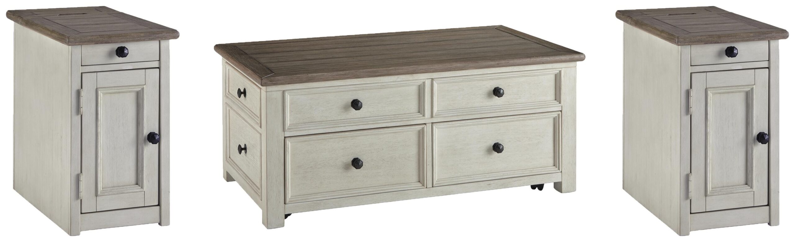57298edd42af5255d6f9f598668a24a8 Bolanburg Coffee Table and 2 Chairside End Tables - Image 1