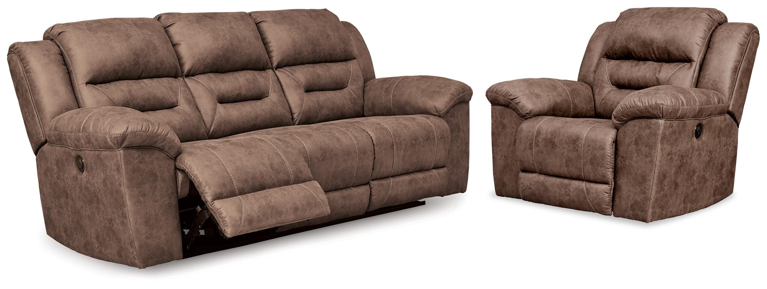 596a9bcc4d887a86a81e75050f9c3ab2 Stoneland Power Reclining Sofa and Power Recliner - Image 1