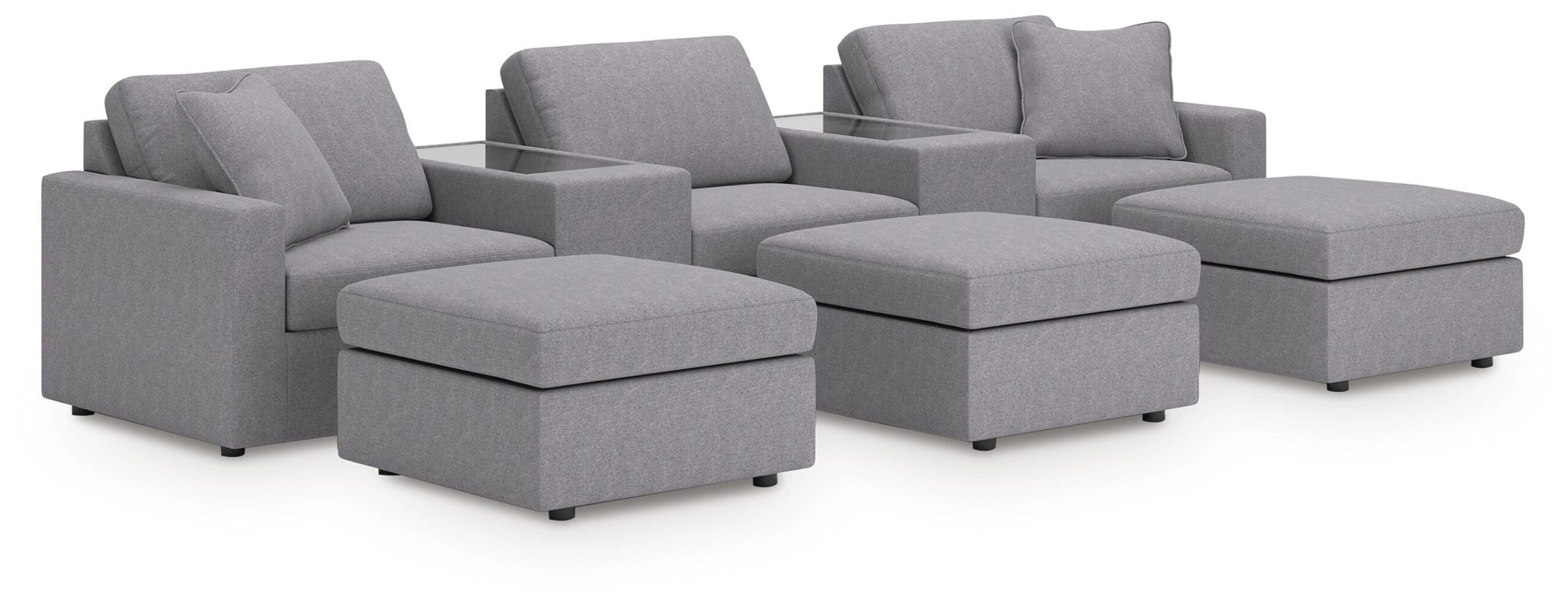 5df5404bb9f76472a060301f5b55ece8 Modmax 5-Piece Sectional and 3 Ottomans - Image 1