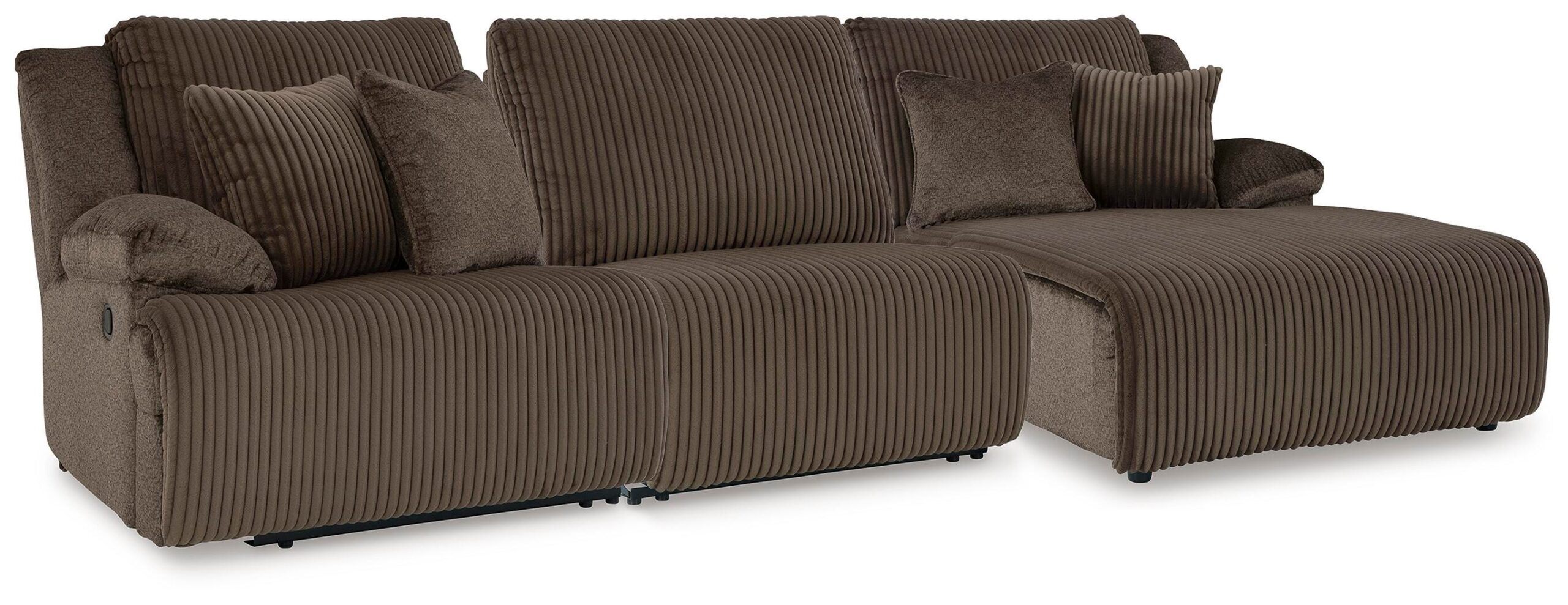 5e528ae586ceee3fb4afceaab59cd6ab Top Tier 3-Piece Reclining Sofa Chaise Sectional - Image 1