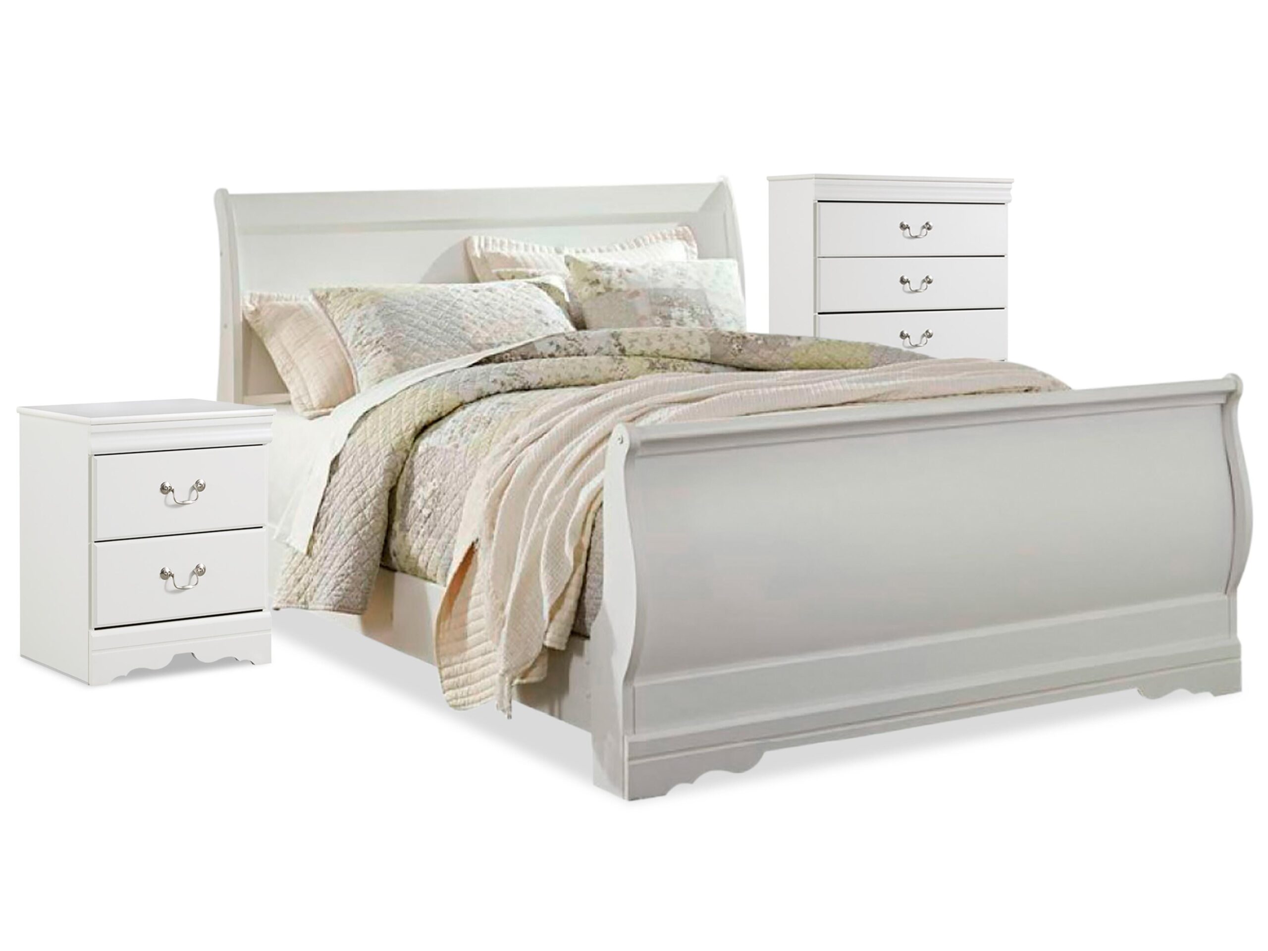 6155a3beb3248a685dad1115ccb07c8b Anarasia Queen Sleigh Bed with Chest of Drawers and Nightstand - Image 1