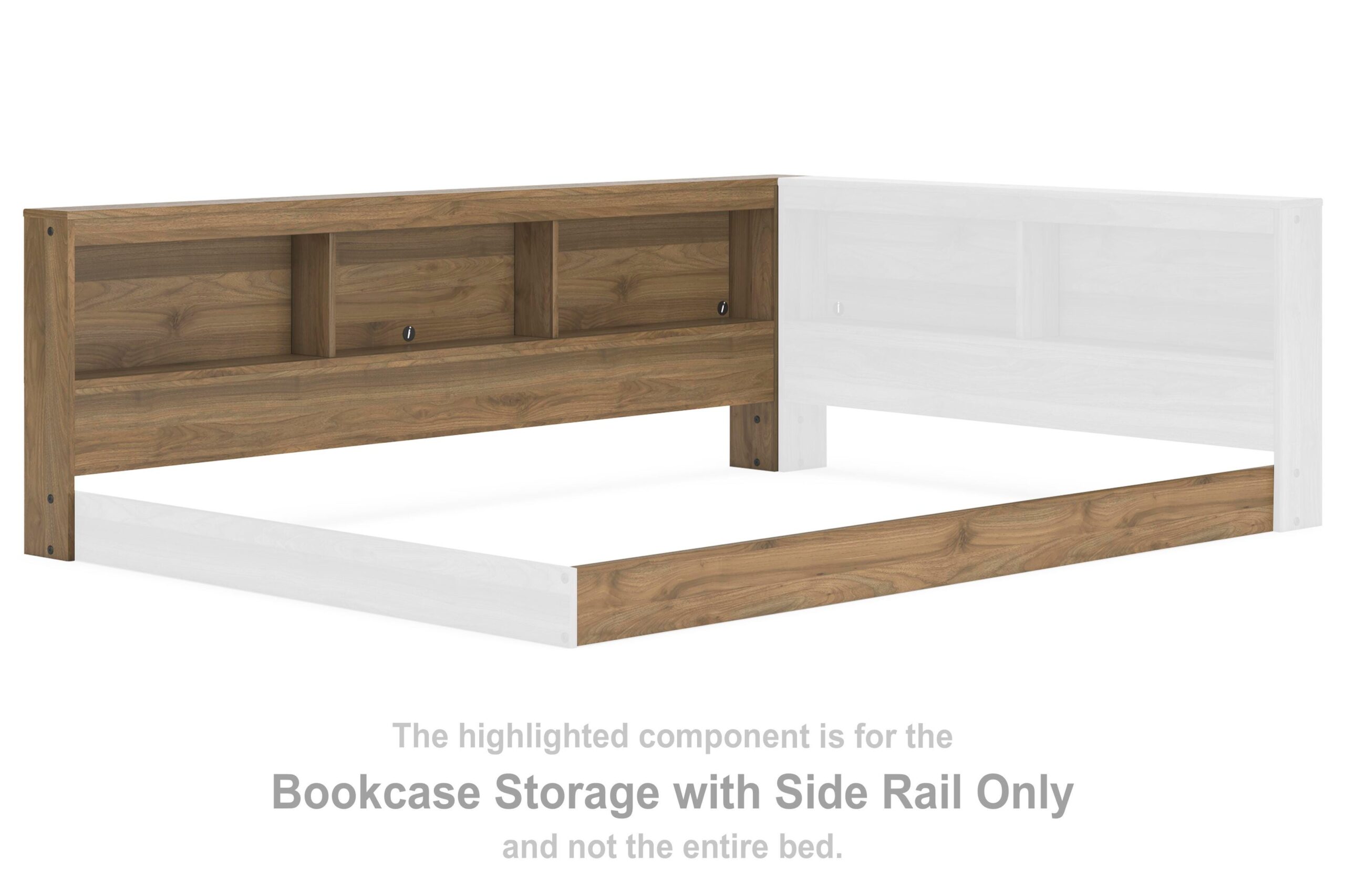 638e066a43fbd38c2362a92c2f8e546b Deanlow Bookcase Storage with Side Rail - Image 1