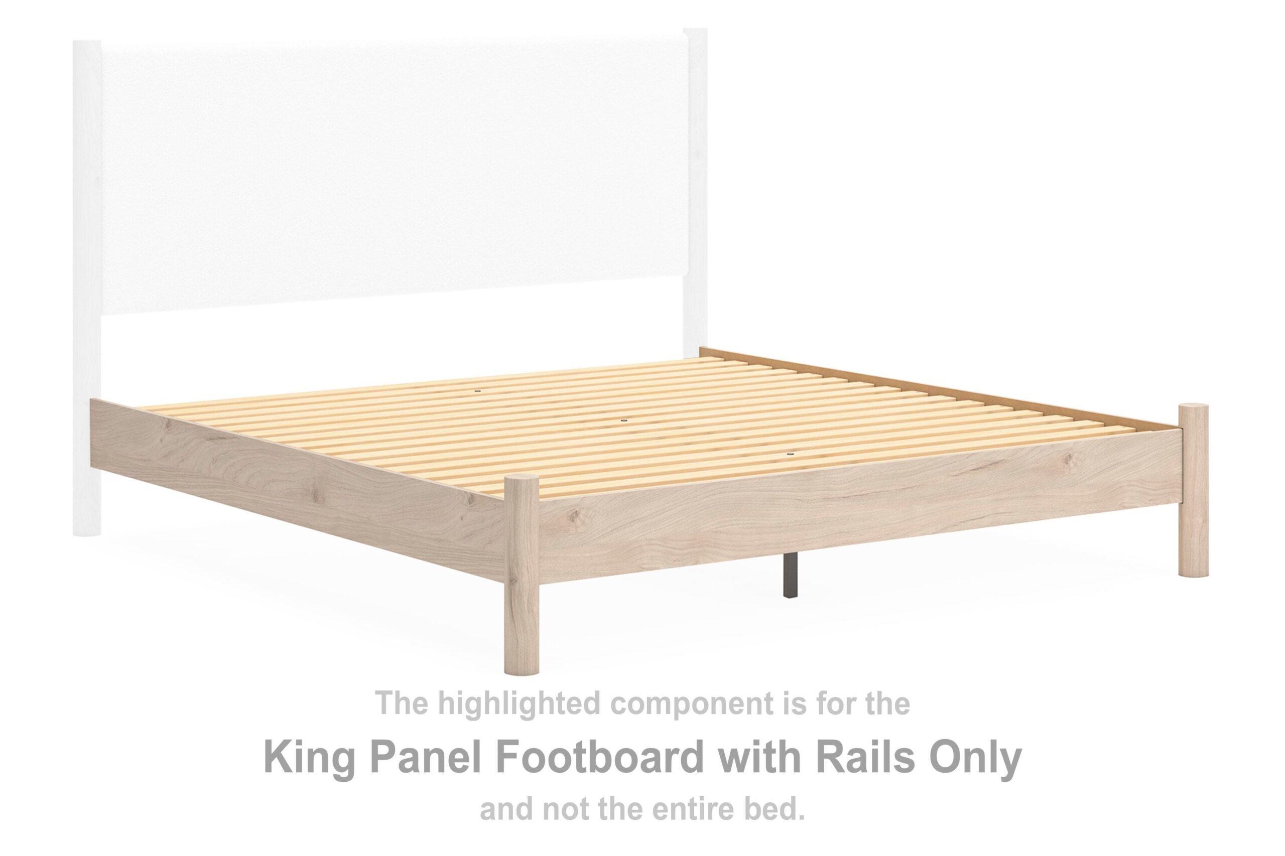 674d8c3e60427b83f3c5c4fbba5c3885 Cadmori King Panel Footboard with Rails - Image 1
