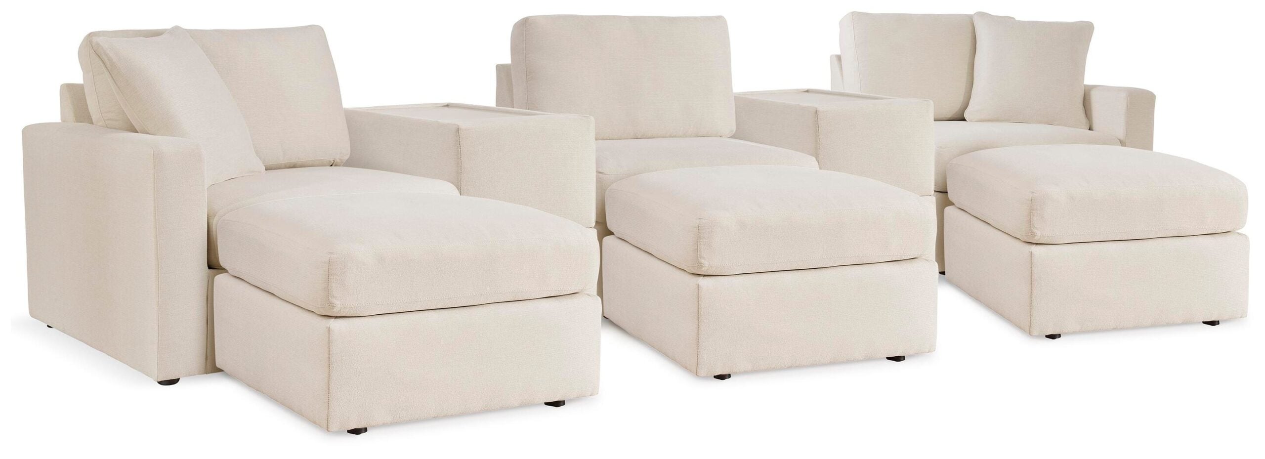 71fe2f967d331b46b60ea80b2e60619c Modmax 5-Piece Sectional and 3 Ottomans - Image 1
