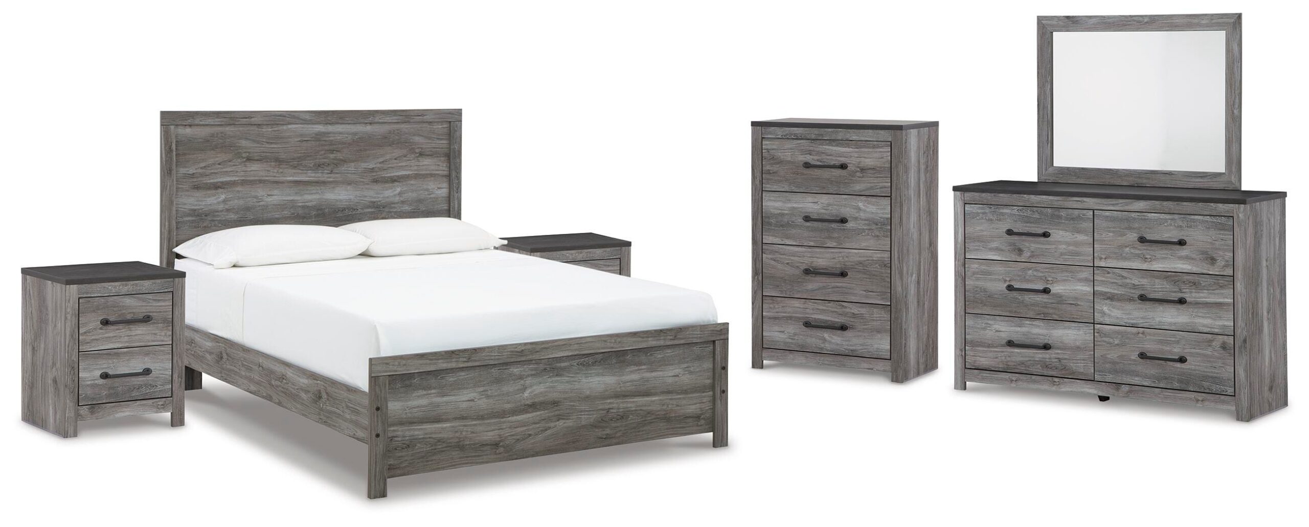 75b8e5203ead4690c63248d203fb5fea Bronyan Queen Panel Bed, Dresser, Mirror, Chest and 2 Nightstands - Image 1