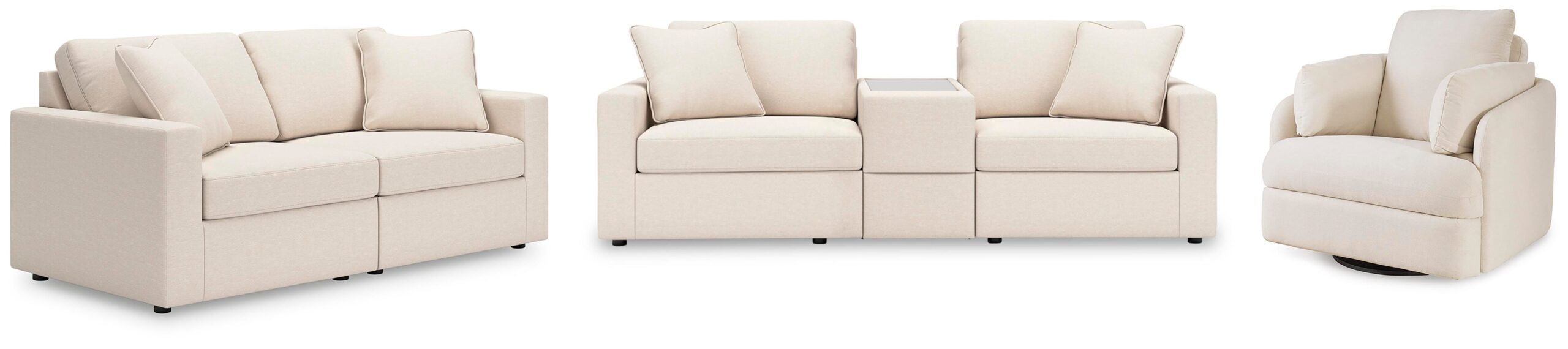 786e576ee9a9c1d22d598ca9260f47ba Modmax 3-Piece Sectional Sofa, 2-Piece Sectional Loveseat and Swivel Glider Recliner - Image 1
