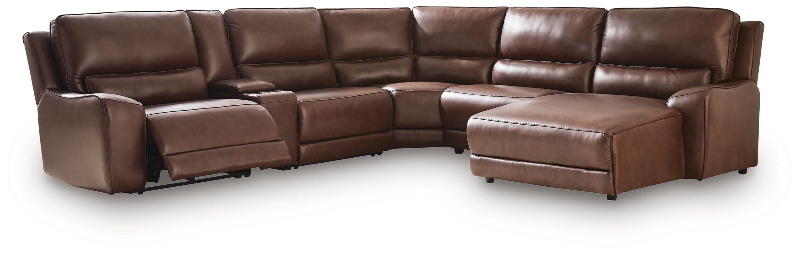7b7b8e442da25b8e1735018d2fea654f DeepWakes 6-Piece Power Reclining Sectional with Chaise - Image 1