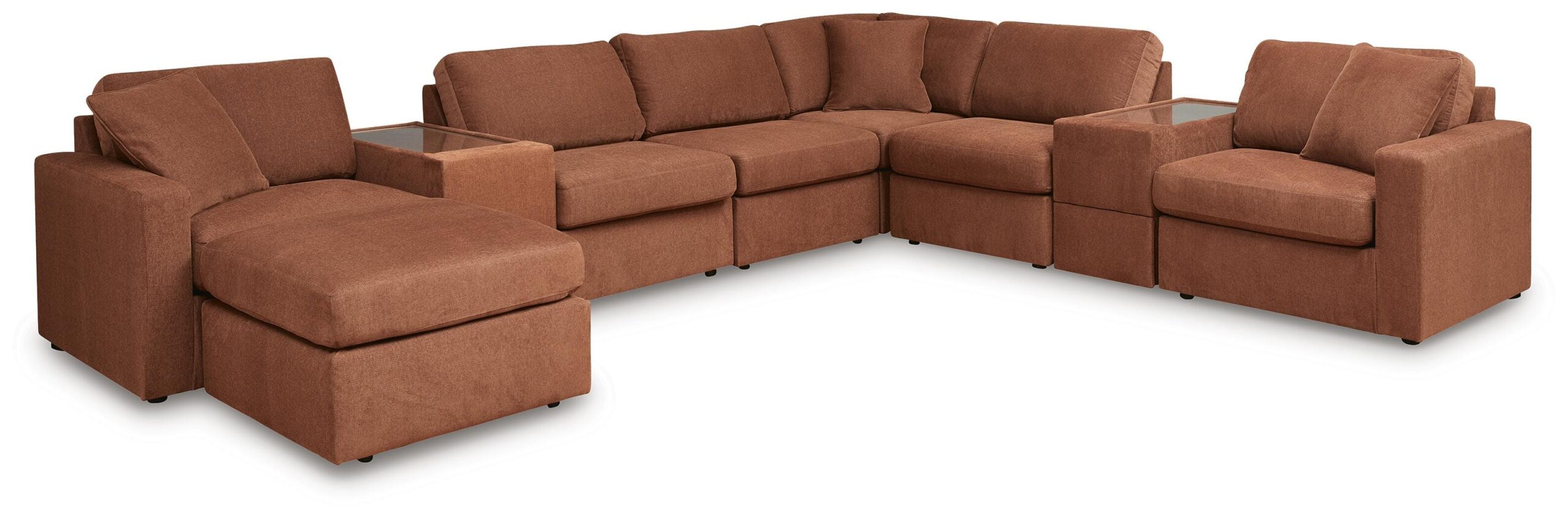 8035758119dc3c55cbd6ad128f6405a4 Modmax 8-Piece Sectional and Ottoman - Image 1