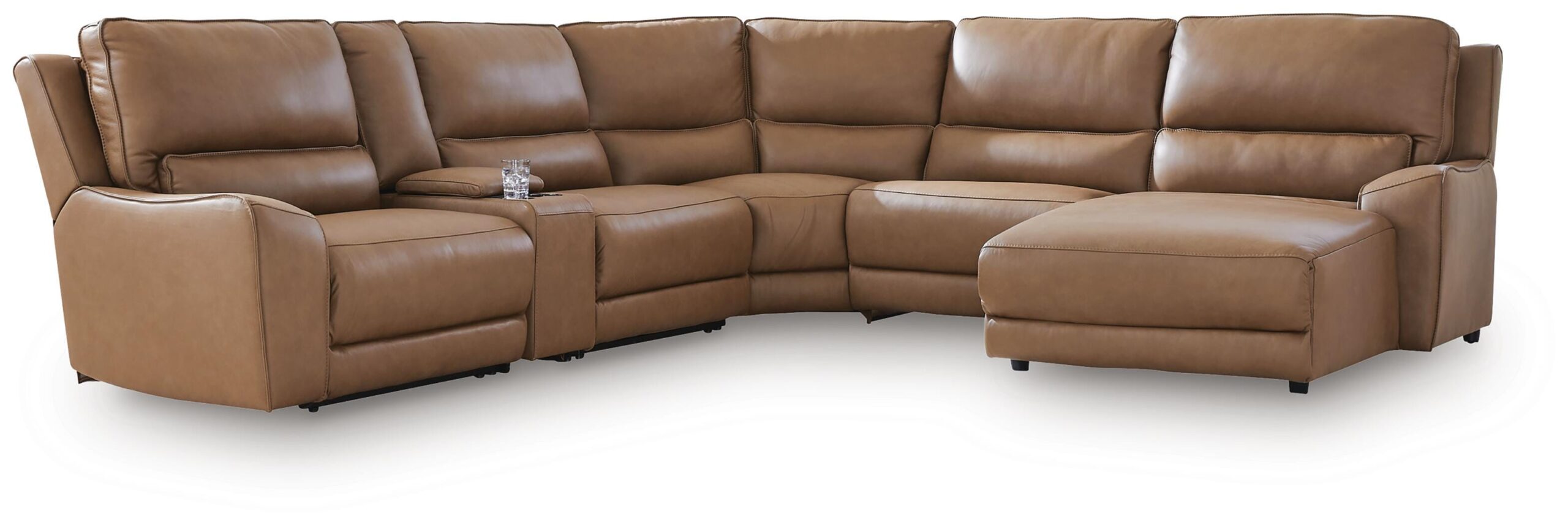 80cf64d211b975dd13f2914c3b0869b3 DeepWakes 6-Piece Power Reclining Sectional with Chaise - Image 1