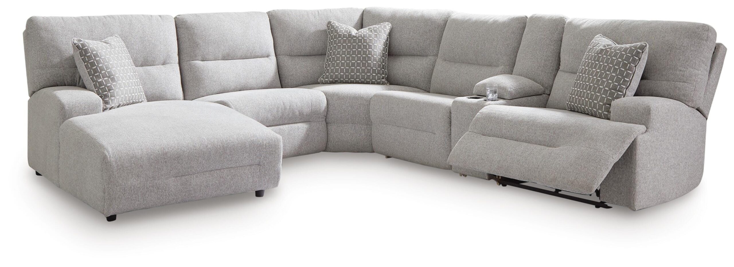 9c91ab6d4f603ccba7d04d8dd3c71f24 Acklen Place 6-Piece Power Reclining Sectional with Chaise - Image 1