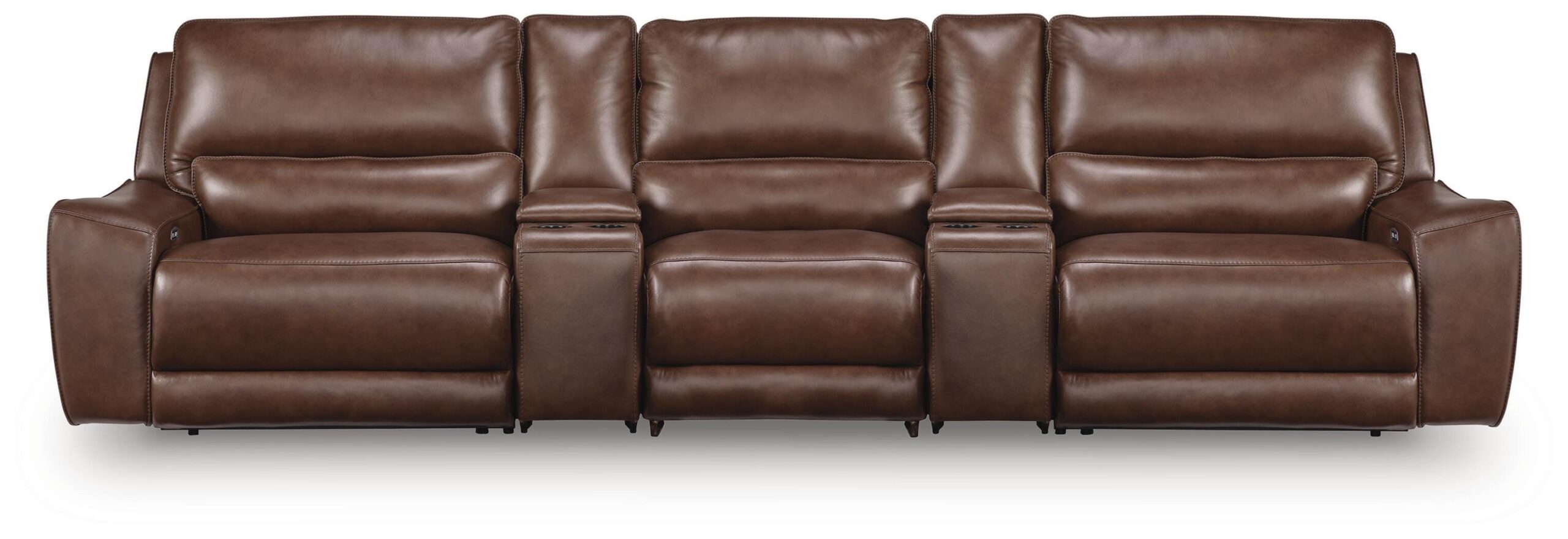 a011e63cf7cdc70b1e2d3b29e033c6f4 DeepWakes 5-Piece Power Reclining Sectional - Image 1