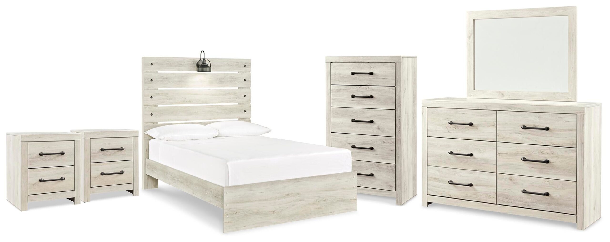 a412ca57da7406ad9840cf20f3c90277 Cambeck Full Panel Bed, Dresser, Mirror, Chest and 2 Nightstands - Image 1