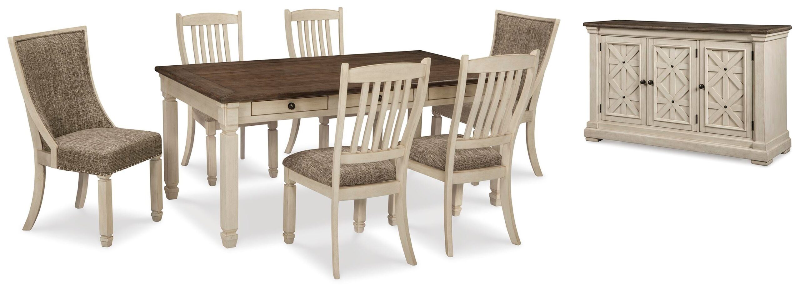b03fab0ddac15796c171c29682ab4874 Bolanburg Dining Table and 6 Chairs with Server - Image 1